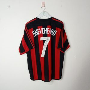 2003-04 AC Milan Home Shirt Shevchenko #7 (Excellent) L