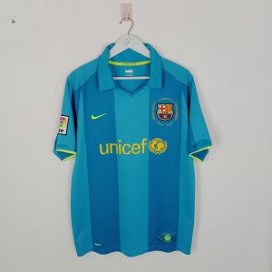 2007-08 Barcelona Away Shirt Messi #19 (Excellent) L
