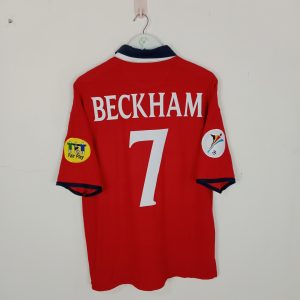 1999-01 England Away Shirt Beckham #7 (Excellent) L