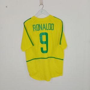 2002-04 Brazil Home Shirt Ronaldo #9 (Excellent) L