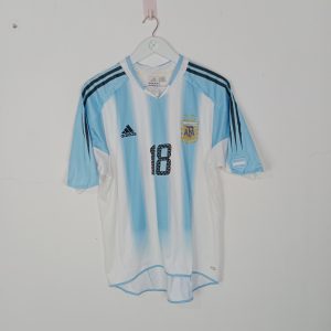 2004-06 Argentina Home Shirt Messi #18 (Excellent) M