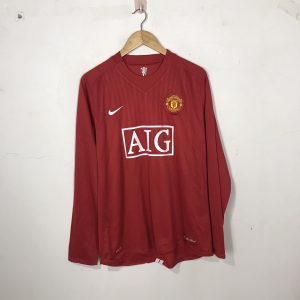 2007-09 Manchester United L/S Home Shirt Ronaldo #7 (Excellent) Size XL