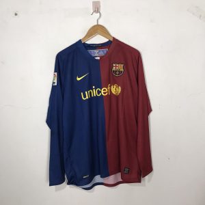 2008-09 Barcelona L/S Home Shirt Messi #10 (Excellent) Size L