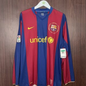2007-08 Barcelona BNWT LS Home Shirt Messi #19 (Excellent) Size XL
