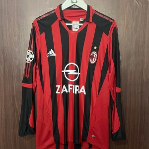 2005-06 Ac Milan LS Home Shirt Rui Costa #10 (Very Good) Size L
