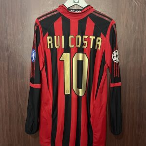 2005-06 Ac Milan LS Home Shirt Rui Costa #10 (Very Good) Size L