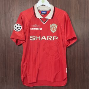1999-00 Manchester United CL Home Shirt Beckham #7 (Excellent) Size M