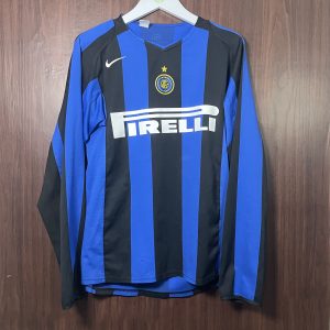 2004-05 Inter Milan LS Home Shirt Zanetti #4 (Excellent) Size M