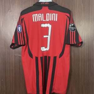 2007-08 Ac Milan CL Home Shirt Maldini #3 (Excellent) Size XL