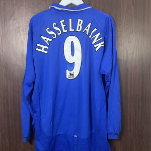 2002-03 Chelsea LS Home Shirt Hasselbaink #9 (Very Good) Size XL