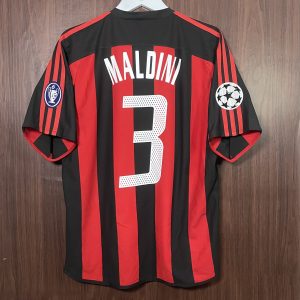 2003-04 Ac Milan CL Home Shirt Maldini #3 (Excellent) Size M