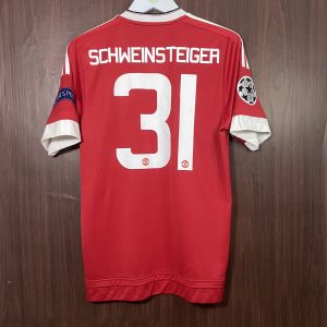 2015-16 Manchester United CL Home Shirt Schwensteiger #31 (Excellent) Size M