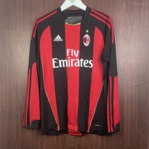 2010-11 Ac Milan LS Home Shirt Pirlo #21 (Excellent) Size L