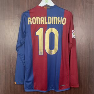 2006-07 Barcelona LS Home Shirt Ronaldinho #10 (Excellent) Size M