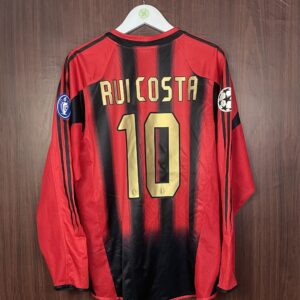 2004-05 Ac Milan LS CL Home Shirt Rui Costa #10 (Excellent) Size L