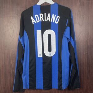 2004-05 Inter Milan LS Home Shirt Adriano #10 (Excellent) Size L