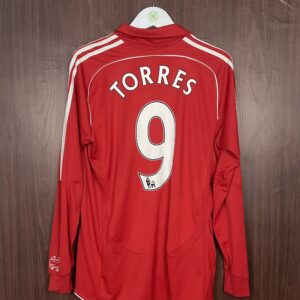 2007-08 Liverpool LS BNWT Home Shirt Torres #9 (NEW) Size L