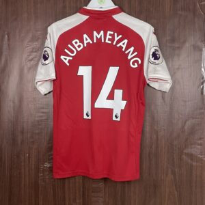 2017-18 Arsenal Home Shirt Aubameyang #14 (Excellent) Size M